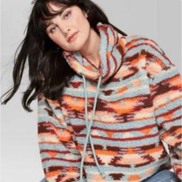 Wild Fable Cowl Neck Fleece Pullover - Picture 4 of 12